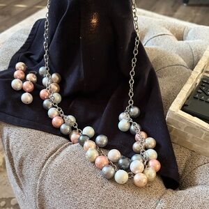 Chic Pastel Pearl Necklace